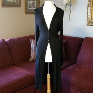 Long black cardigan